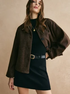 Tweed Button Down Jacket