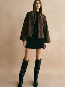 Tweed Button Down Jacket