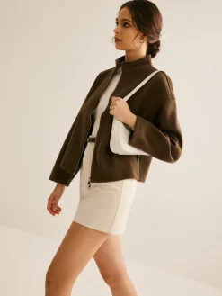 Tweed Double Zip Coat