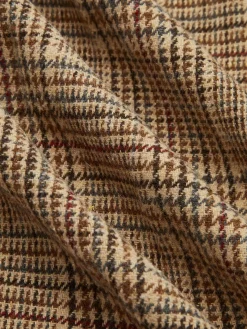 Tweed Pleated Zipper Skirt