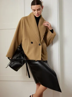 Tweed Pockets Loose Coat