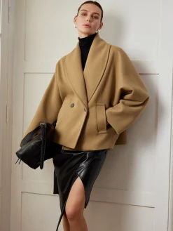 Tweed Pockets Loose Coat