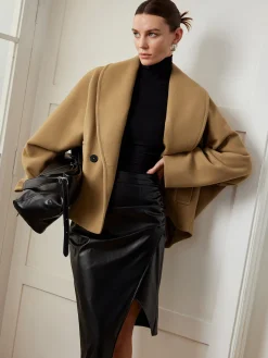 Tweed Pockets Loose Coat