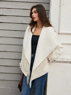Tweed Tassel Winter Coat