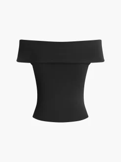 Twist Front Off Shoulder Top