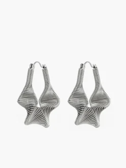 Twist Wave Pendant Earrings