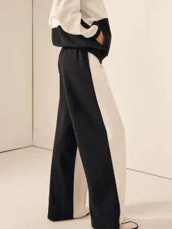 Two Tone Elastic Waist Sweatpants