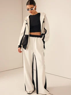 Two Tone Elastic Waist Sweatpants