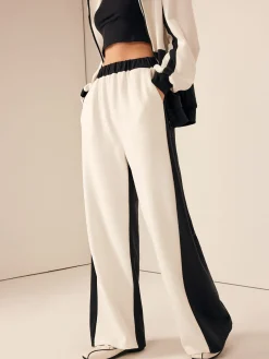 Two Tone Elastic Waist Sweatpants