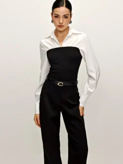 Two Tone Panel Polo Shirt