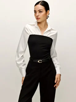 Two Tone Panel Polo Shirt