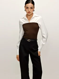 Two Tone Panel Polo Shirt