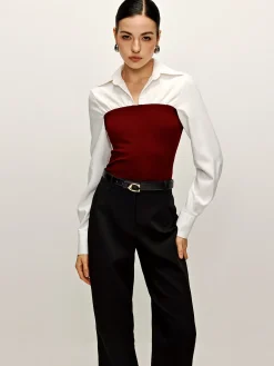 Two Tone Panel Polo Shirt