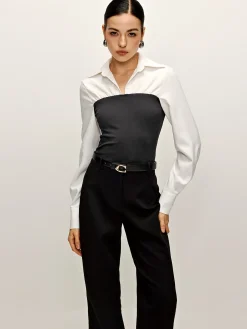 Two Tone Panel Polo Shirt