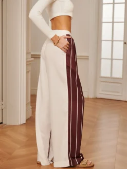Two Tone Pinstripe Pocket Pants
