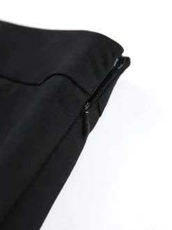 Two Tone Pleated Long Skirt