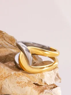 Two Tone Twist Ring