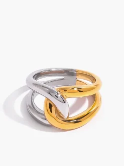Two Tone Twist Ring