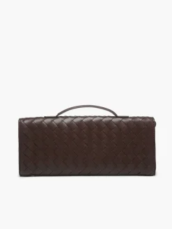 Two Way Woven Flap Clutch Shoulder Bag