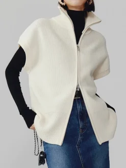 Two Way Zip Shrug Cardigan
