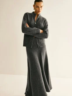 Two Way Zip Soft Skirt Set