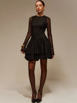 Two-Piece Lace Ruffle Dress Set