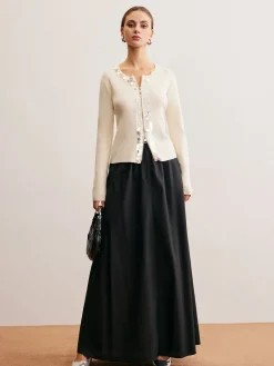 Two-Way Zip Sequins Cardigan
