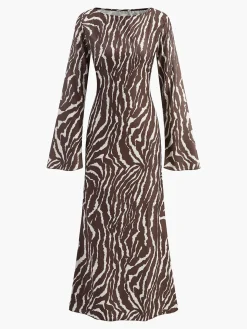 Tye Dye Printed Bell Sleeve Dress