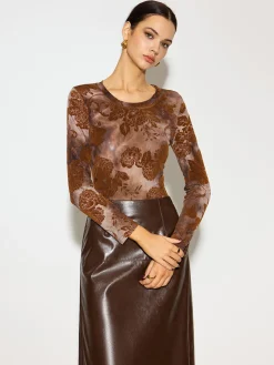 Tye Dye Printed Slim Mesh Top