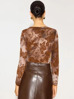 Tye Dye Printed Slim Mesh Top
