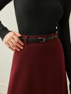 Umbrella Shape Belted Skirt