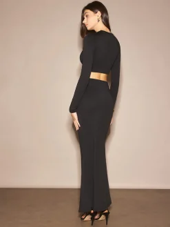 U-Ring Cutout Crop Skirt Set