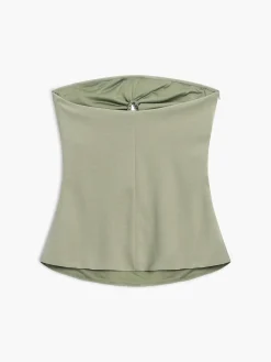U-Ring Cutout Zippered Tube Top