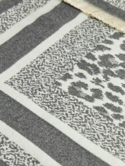 Utility Printed Tassel Scarf