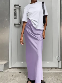 Utility Satin Maxi Skirt