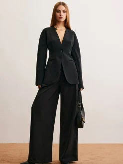 Utility Split Button Cinched Blazer