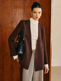 Utility V-Neck Blazer Without Belt