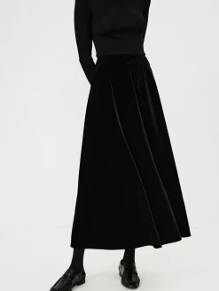 Velvet Flowy Skirt
