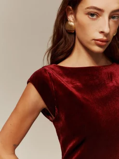 Velvet Pleated Tank Short Dress