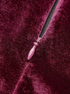 Velvet Zipper Slim Tank Dress
