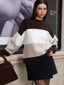 Versatile Color Block Pullover Sweater
