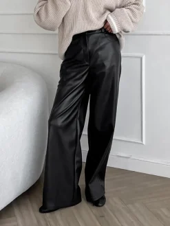 Versatile Faux Leather Pants