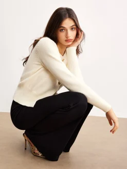 Versatile Metal Button Knit Outerwear
