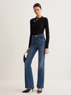 Versatile Metal Decor Knit Top