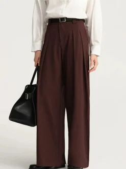 Versatile Pleated Wide-Leg Pants