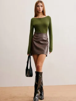Vintage Backless Pleated T-Shirt