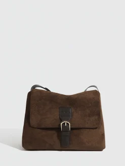 Vintage Buckle Flap Shoulder Bag