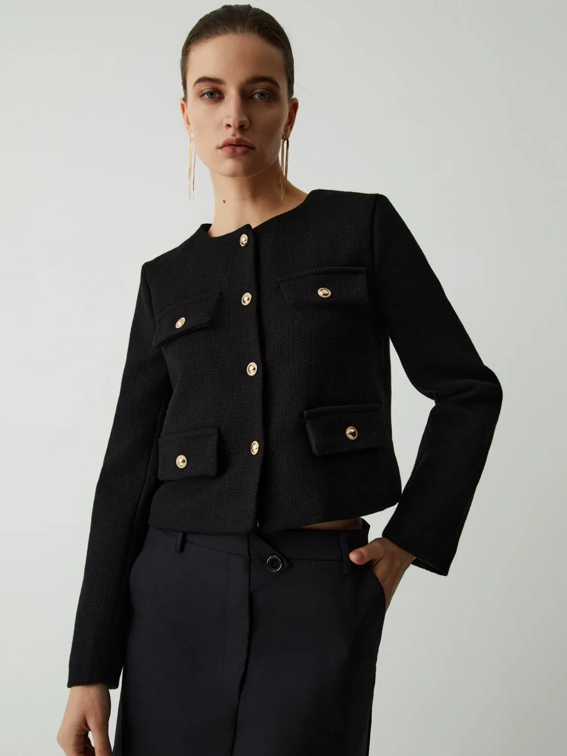 Vintage Button Tweed Blazer