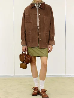 Vintage Corduroy Cargo Polo Jacket
