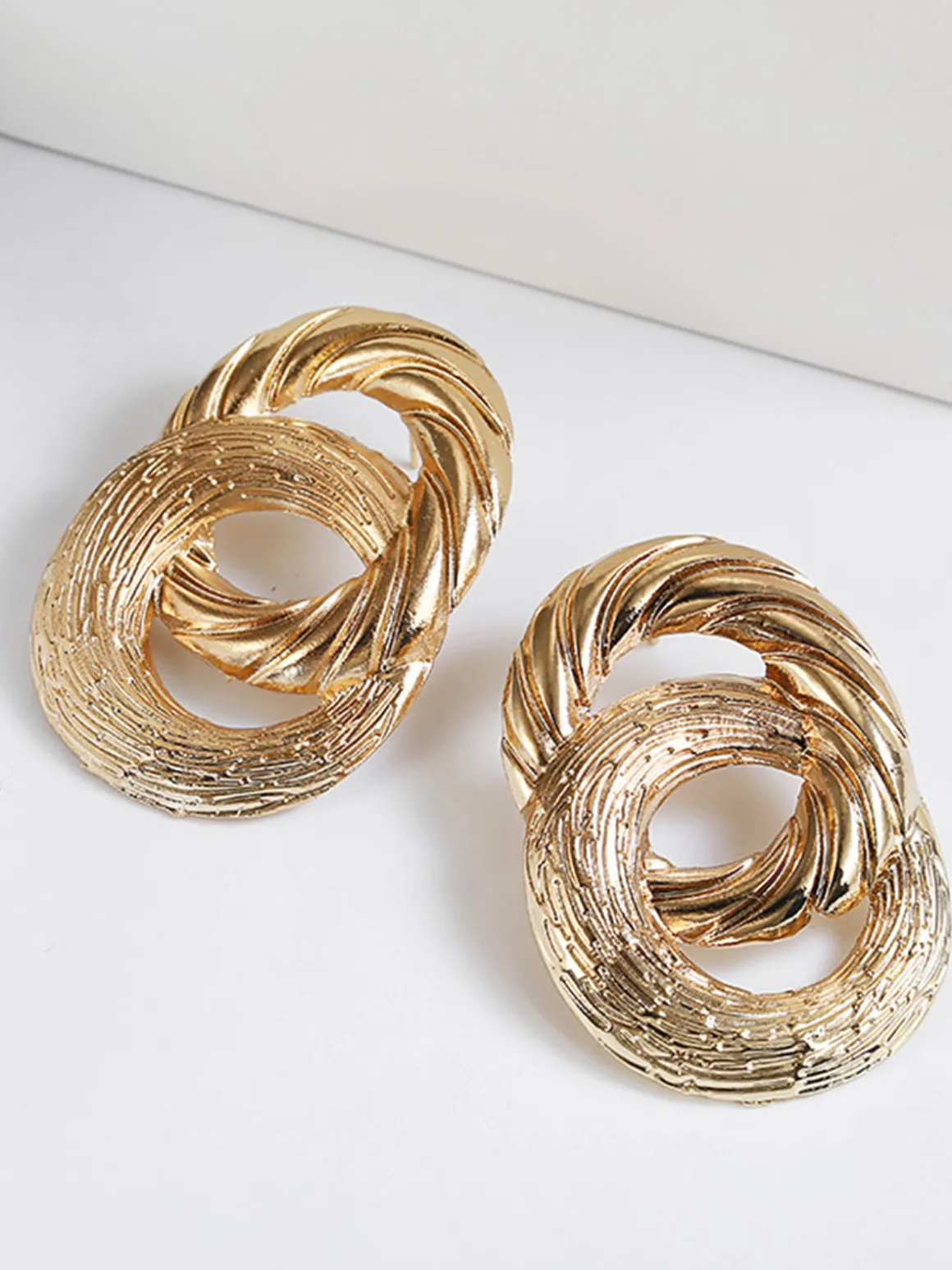 Vintage Cross Circular Drop Earrings